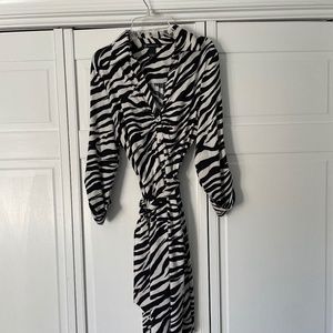 INC Black and White Animal Print Dress